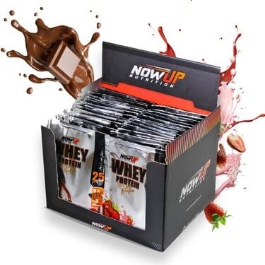 Nowup Whey Protein Çikolata ve Çilek Aromalı 36 gr 30 Saşe