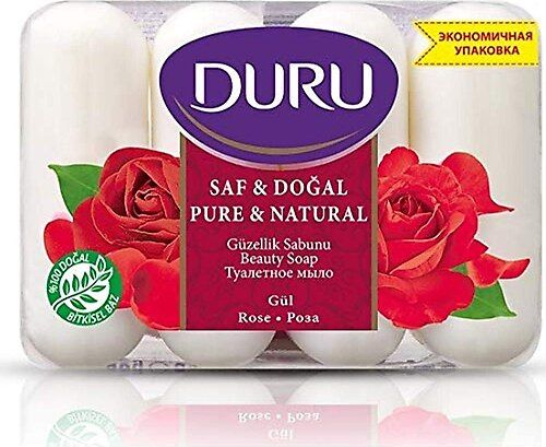 Duru Saf ve Doğal Gül Güzellik Sabunu 70 gr 4'lü