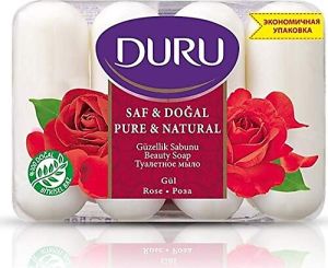 Duru Saf ve Doğal Gül Güzellik Sabunu 70 gr 4'lü