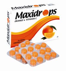 MAXIDROPS PORTAKAL C VITAMINLI 24 PASTIL