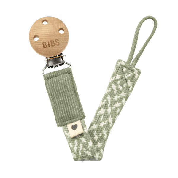 Bibs Paci Braid Emzik Askısı - Sage / Ivory