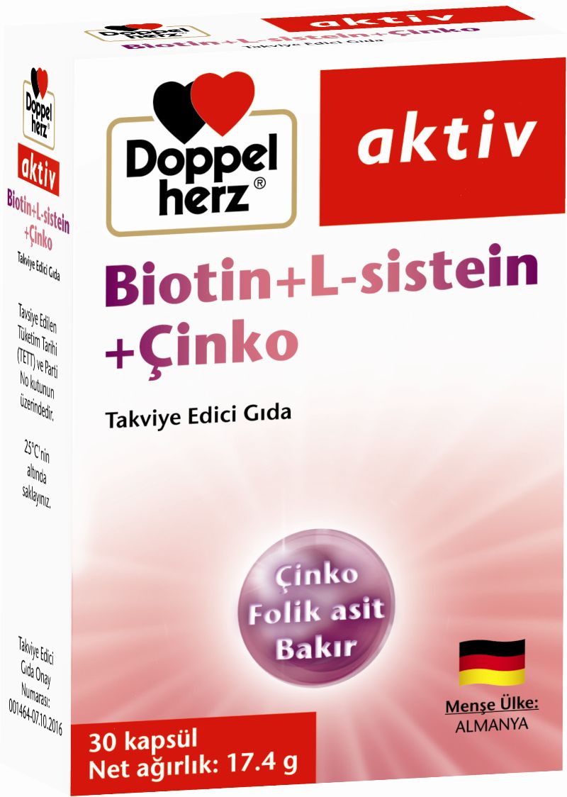 Doppelherz Biotin L-Sistein Cinko 30 Kapsul