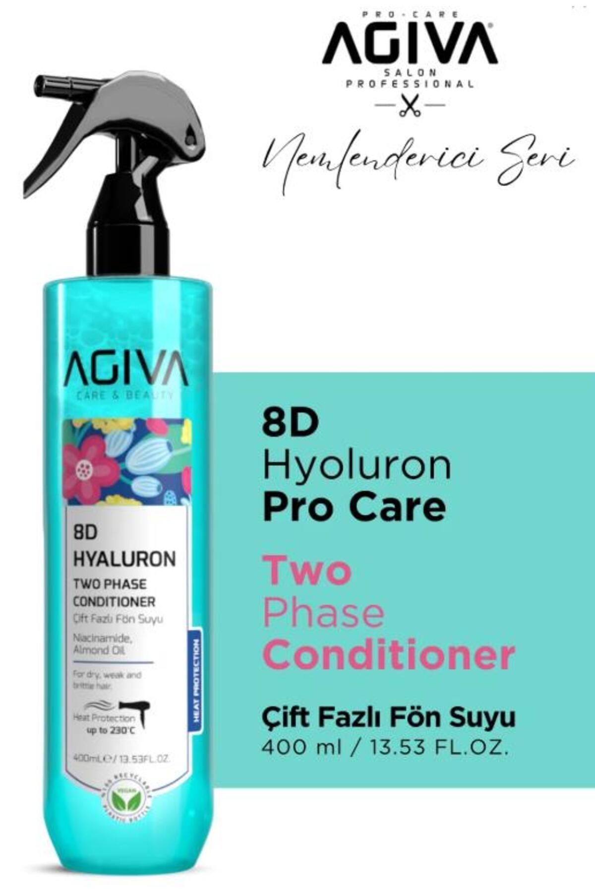 Agiva 8D Hyaluron Pro Care Niacinamid Badem Yağı İçeren Çift Fazlı Fön Suyu 400 ml