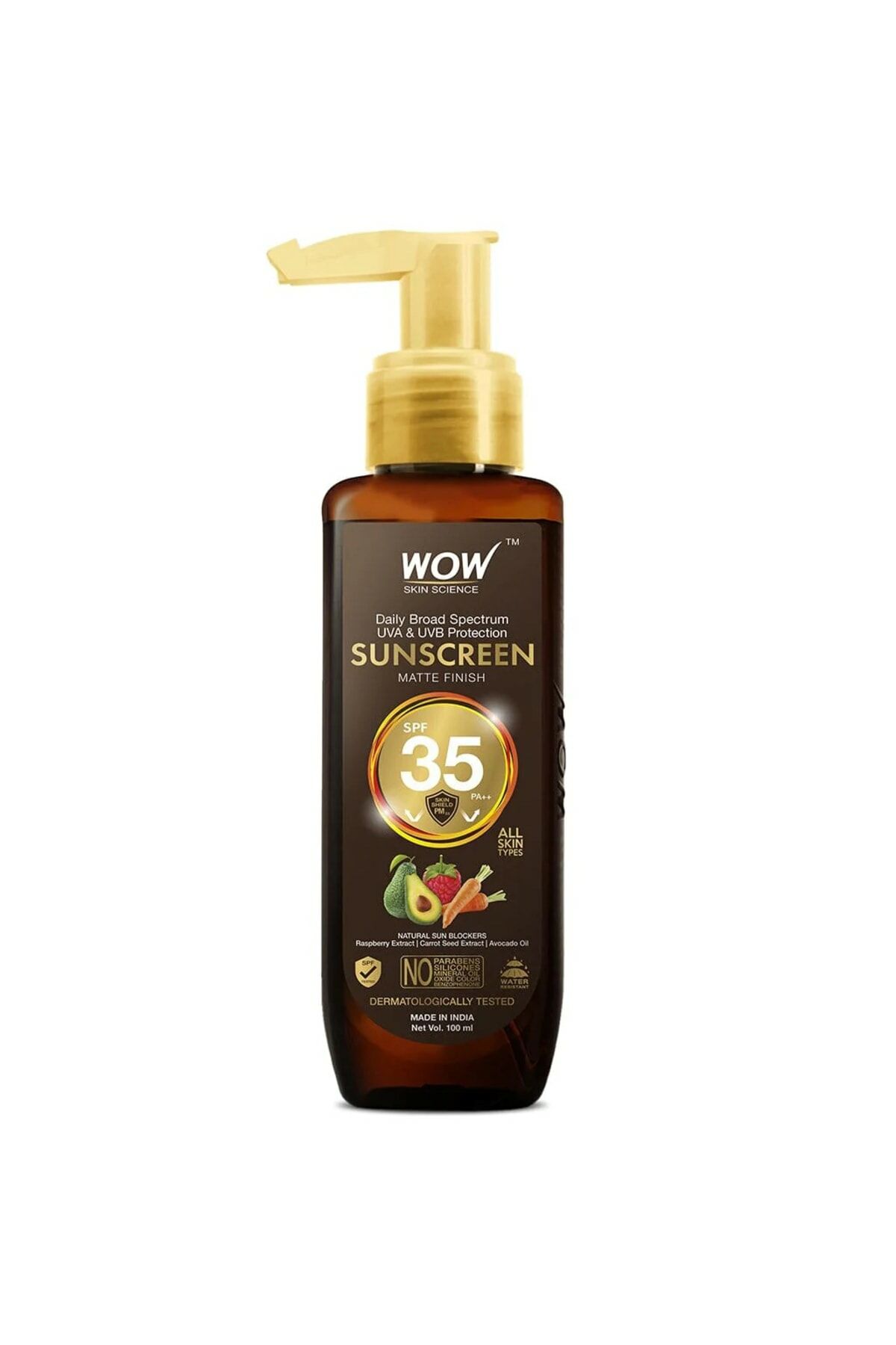 WOW Skin Science Güneş Kremi Su Bazlı Pa++ Yüksek Mat Koruma SPF35 100 ml