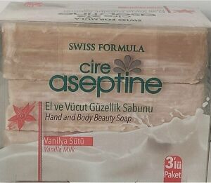 Cire Aseptine Sabun Vanilya Sütü Özlü 100 gr 3'lü