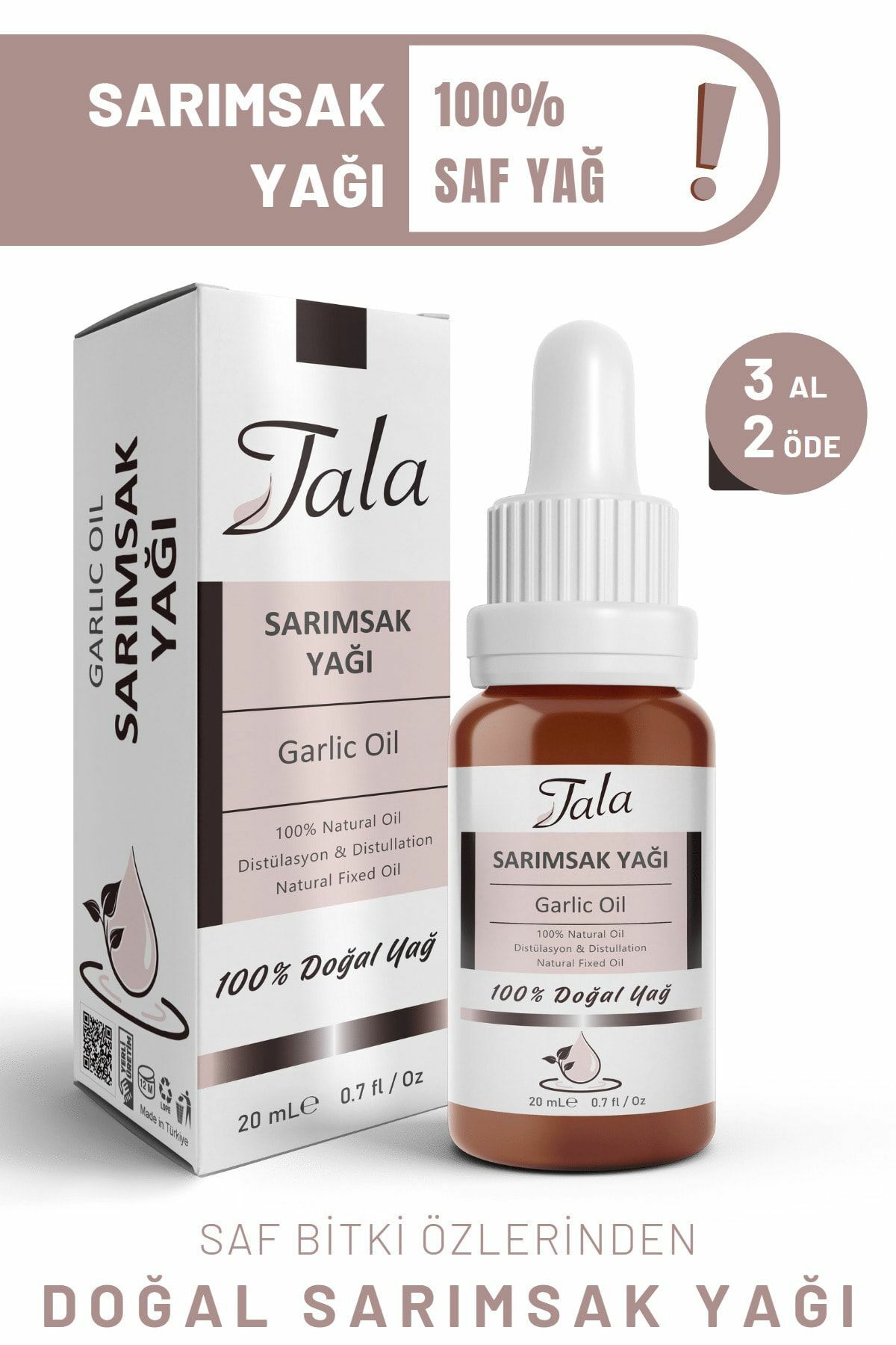 Tala Sarımsak Yağı Soğuk Sıkım 20 ml