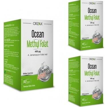 Ocean Methyl Folat 400 mcg 30 Tablet - 5 Adet