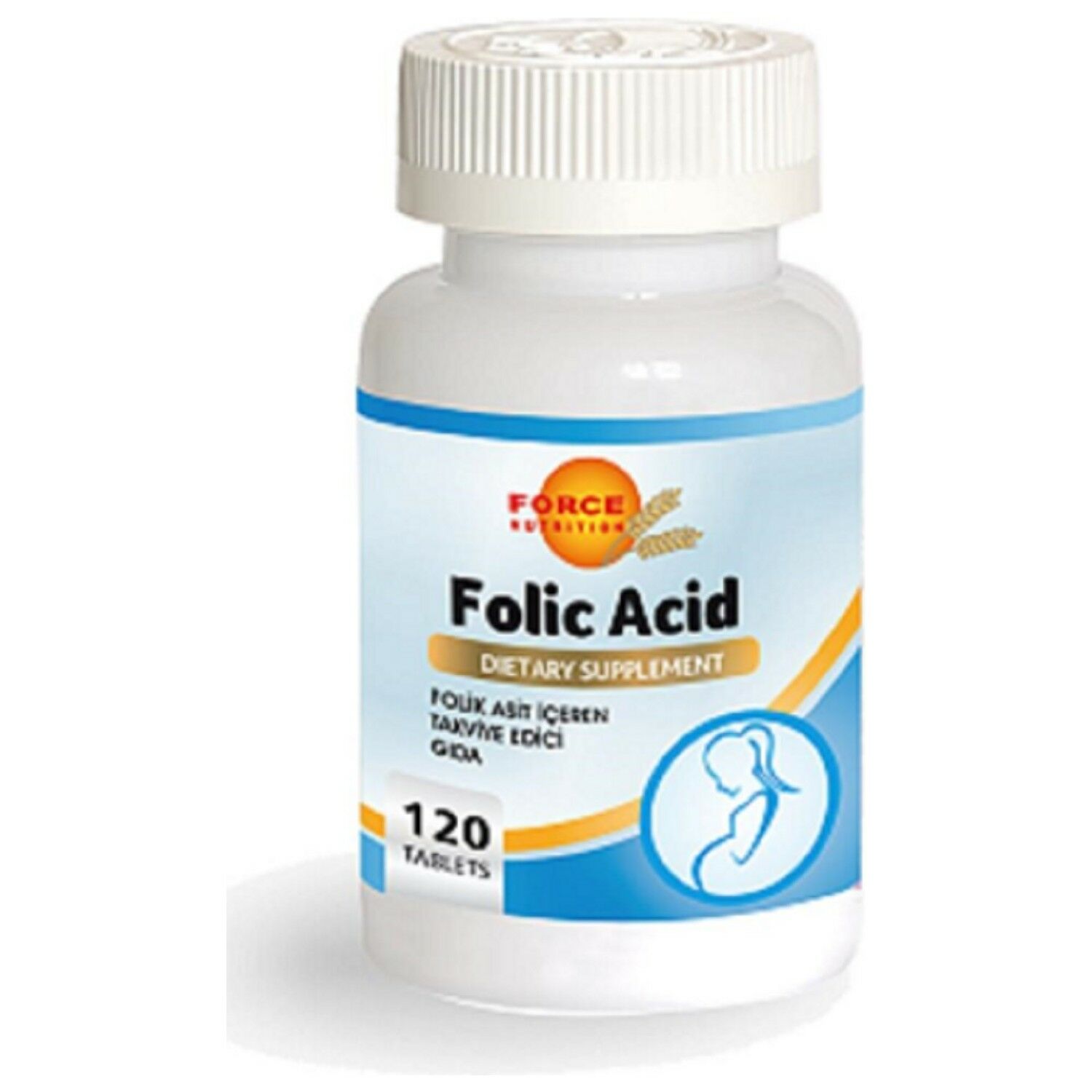 Force Nutrition Folic Asid 400 mcg 120 Tablet - 3 Adet