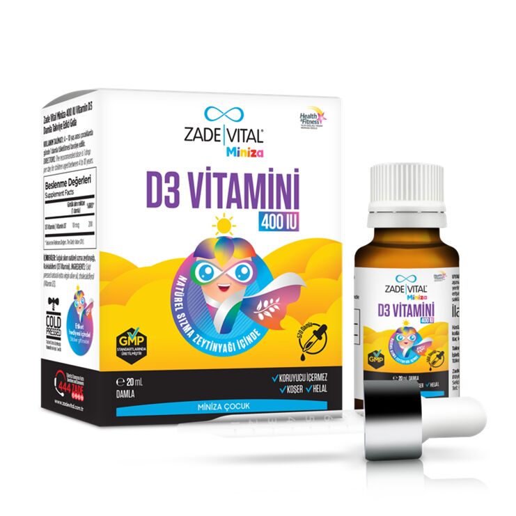 Zade Vital Miniza Vitamin D3 400 IU 20 ml Damla