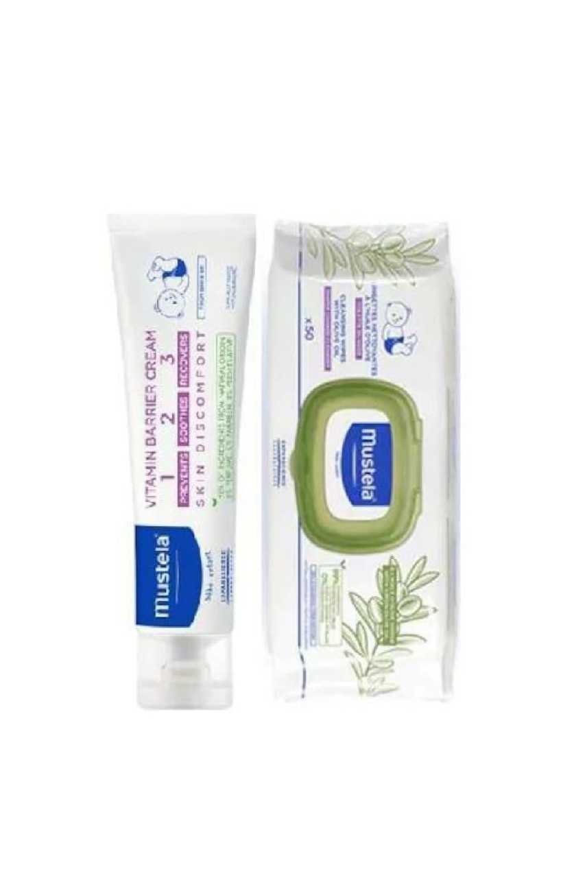 Mustela 1.2.3 Barrier Pişik Kremi 100 ml + Islak Mendil HEdiye