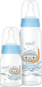 Bebsi 642 Cam Biberon 2'li 125+250 ml - Mavi