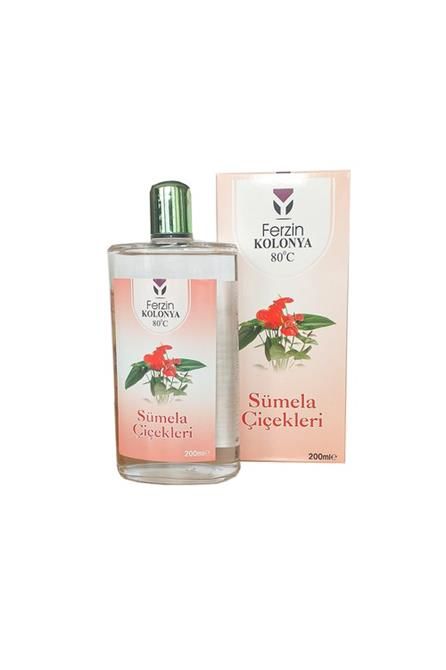 Ferzin Sümela Çiçeği Cam Şişe Kolonya 80 Derece 200 ml