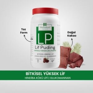Hellobari Formula Lif Puding Doğal Lif Kaynağı Glukomannan Hindiba Kökü Lifi 14 Porsiyon Kakao
