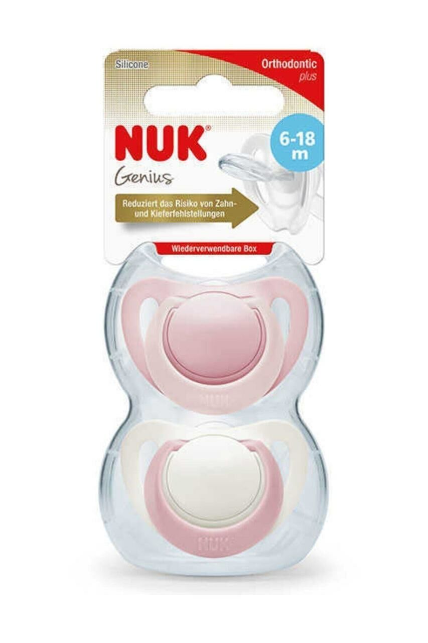 Nuk 730192 Genius Silikon Emzik 0-6 Ay 2'li - Pembe
