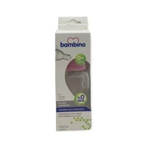 Bambino Altı Köşe Cam Biberon 150 ml - Pembe