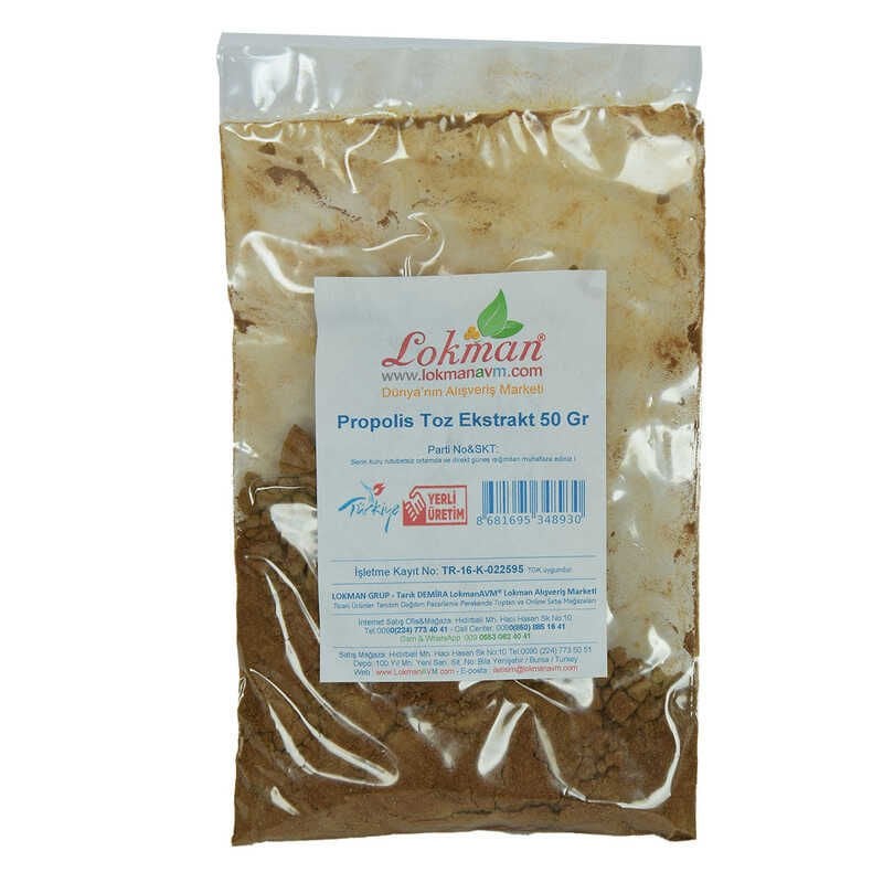 Lokmanavm Propolis Ekstrakt Öğütülmüş Toz 50 gr