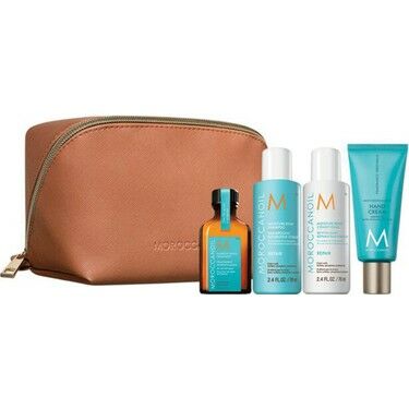 Moroccanoil Moisture Repair Travel Kit Moisture Repair Şampuan Saç Kremi Saç Bakım Yağı ve El Kremi Seyahat Seti
