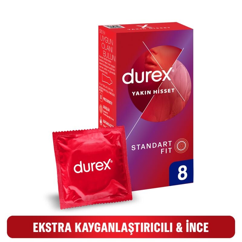 PREZERVATIF DUREX YAKIN HISSET STANDART FIT 8 LI