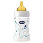 Chicco Wellbeing Cam Biberon Kauçuk Emzikli 150 ml - Erkek