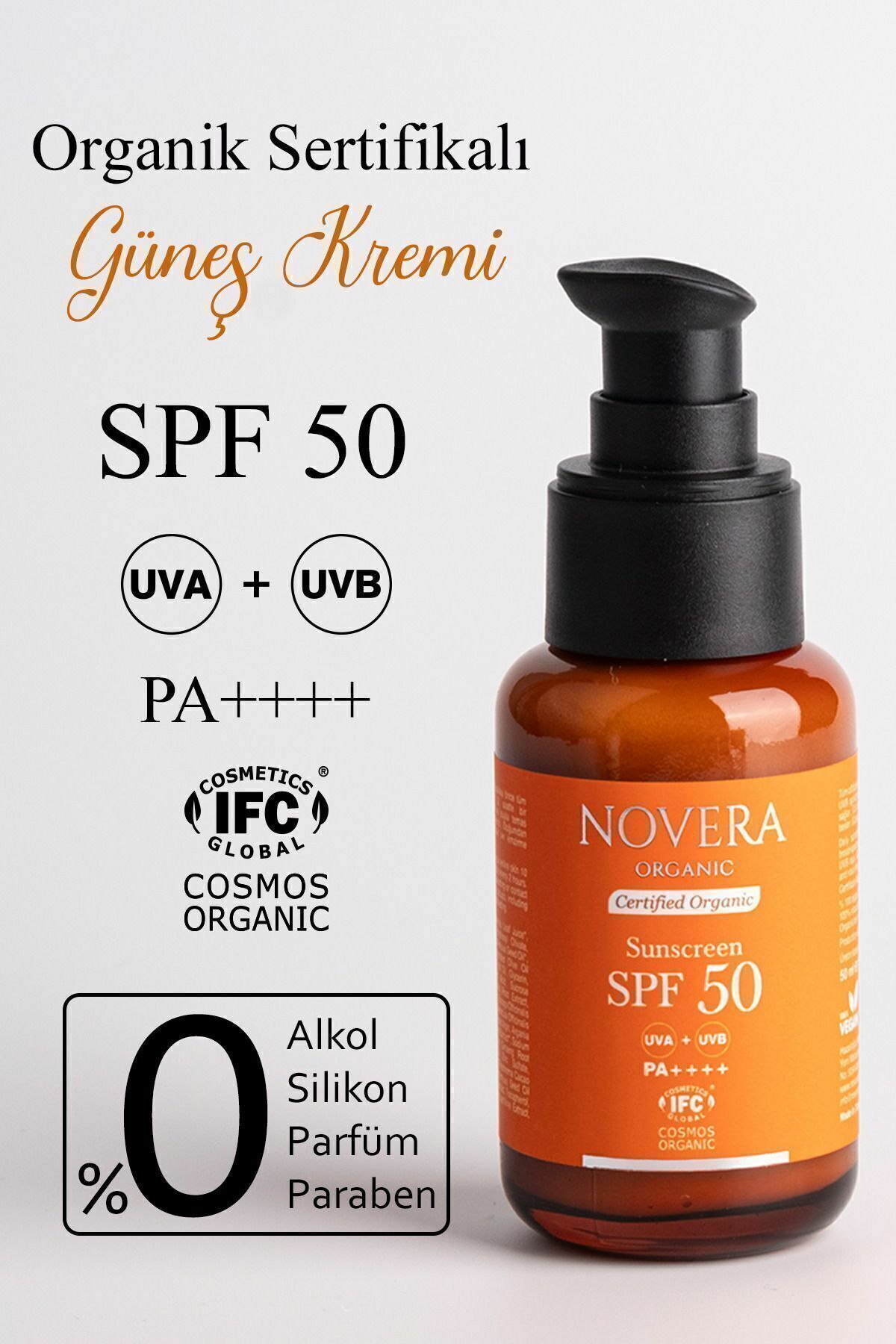 Novera Organic Sunscreen Pa++++ SPF50 50 ml