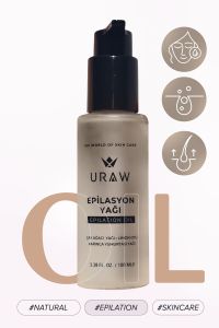 Uraw Epilasyon Yağı Tüy Azaltıcı İnceltici ve Nemlendirici Bakım Yağı 100 ml