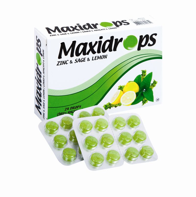 MAXIDROPS ADA CAYI CINKO 24 PASTIL