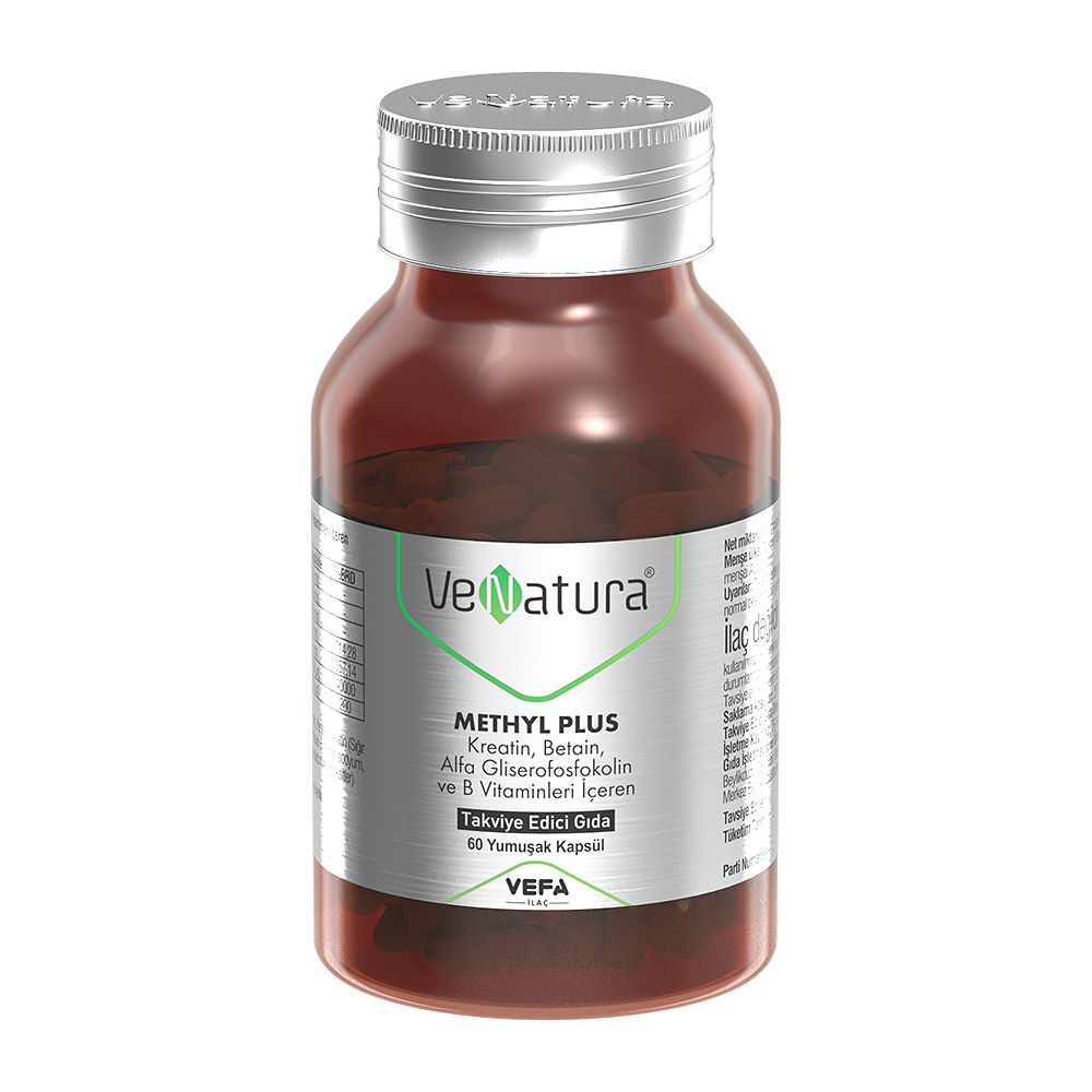 VeNatura Methyl Plus Kreatin, Betain, Alfa Gliserofosfokolin ve B Vitaminleri İçeren Takviye Edici Gıdat Takviye Edici Gıda