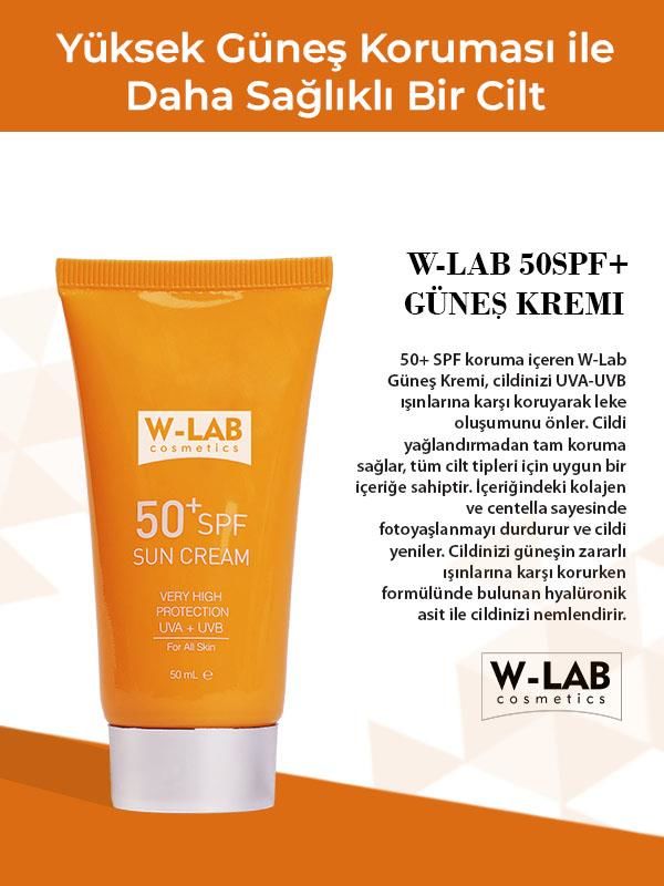 W-Lab Sun Cream SPF50+ Güneş Koruyucu 50 ml