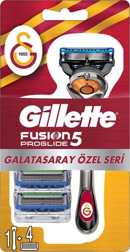 Gillette Fusion Proglide Galatasaray Özel Seri Tıraş Bıçağı + 4 Yedek