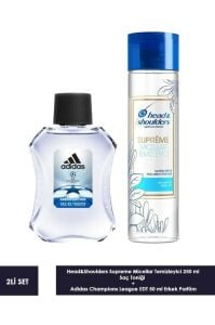 Adidas Champions League Erkek Parfüm EDT 50 ml + Head & Shoulders Supreme Micellar Temizleyici Saç Toniği 250 ml