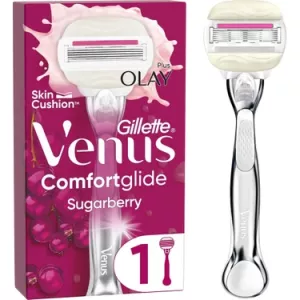 Gillette Venus Comfort Glide Sugarberry Tıraş Makinesi + 1 Adet Başlık