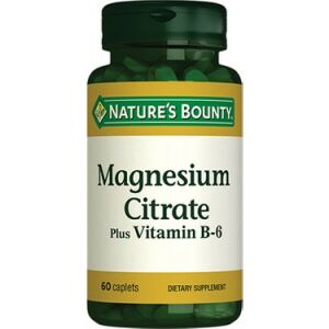 Nature's Bounty Magnesium Citrate Plus Vitamin B-6 60 Tablet
