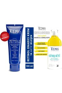 Todays Clinicals Onarıcı Krem Retinol 100 ml + Güneş Sütü Yüksek Koruma Leke Karşıtı SPF50+ 100 ml