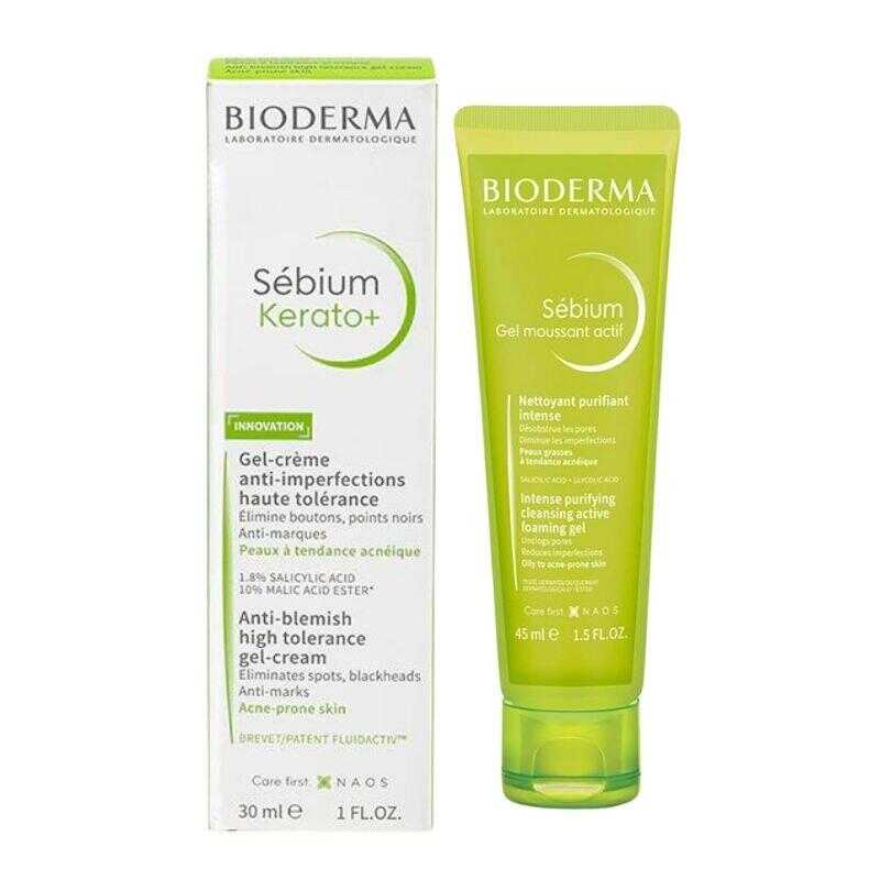 Bioderma Sebium Kerato+ 30 ml + Sebium Foaming Gel Active 45 ml