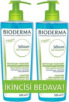 Bioderma Sebium Foaming 2'li Gel 500ml