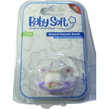 Baby Soft 533 Desenli Damak Emzik 18+ Ay