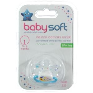 Baby Soft 527 Desenli Damak Emzik 0-6 Ay