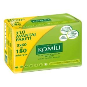 Komili Islak Temizlik Havlusu 60'lı - 3'lü Avantaj Paketi
