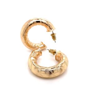 Chn-1017-2 Vintage Halka Küpe Gold
