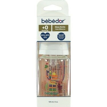 Bebedor Desenli Cam Biberon 0+ Ay 125 ml - Sevimli Zürafa