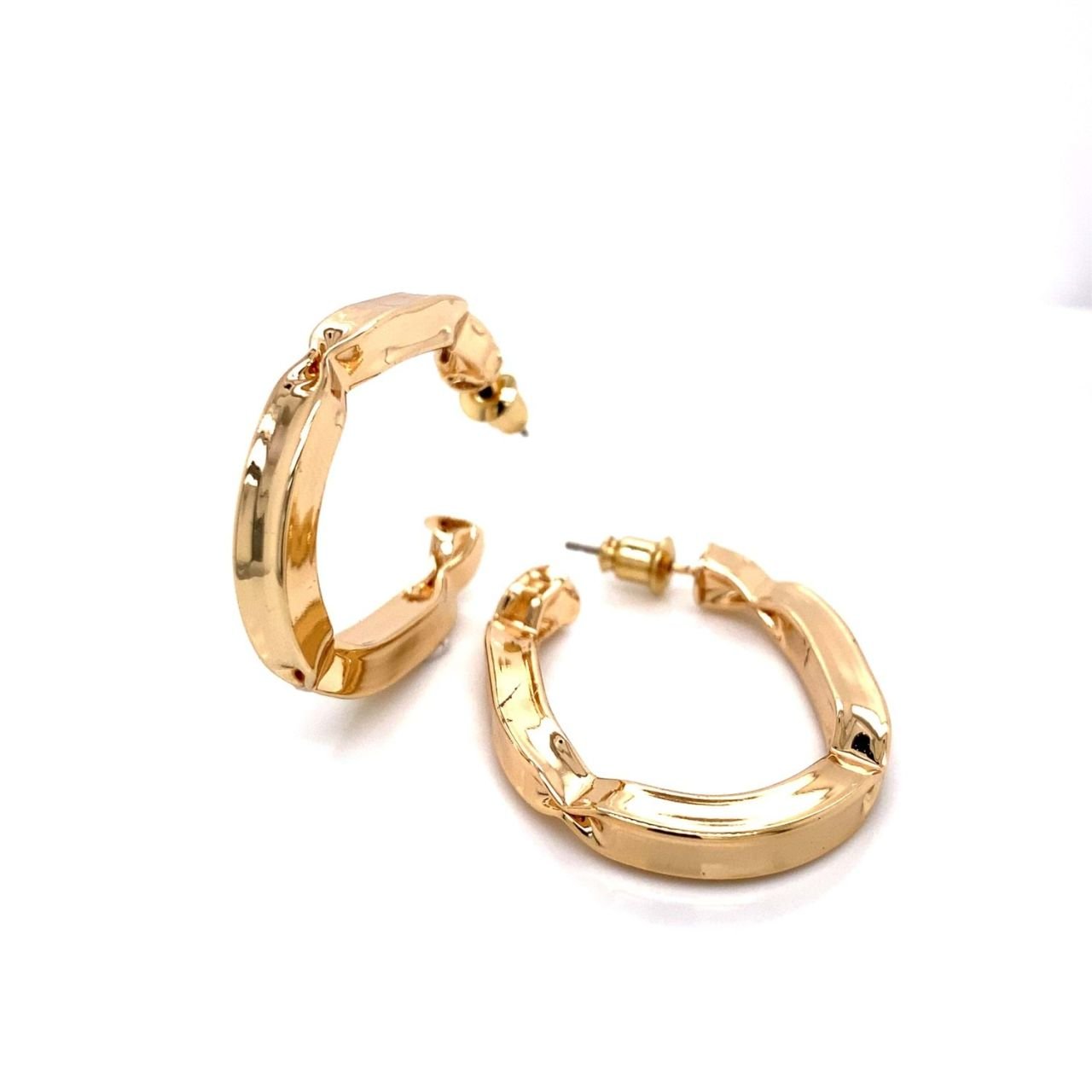 Chn-1017-1 Vintage Halka Küpe Gold