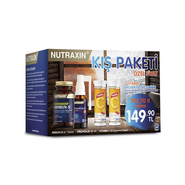 Nutraxin Kış Paketi Propolis & C Vitamini & İmmun S 