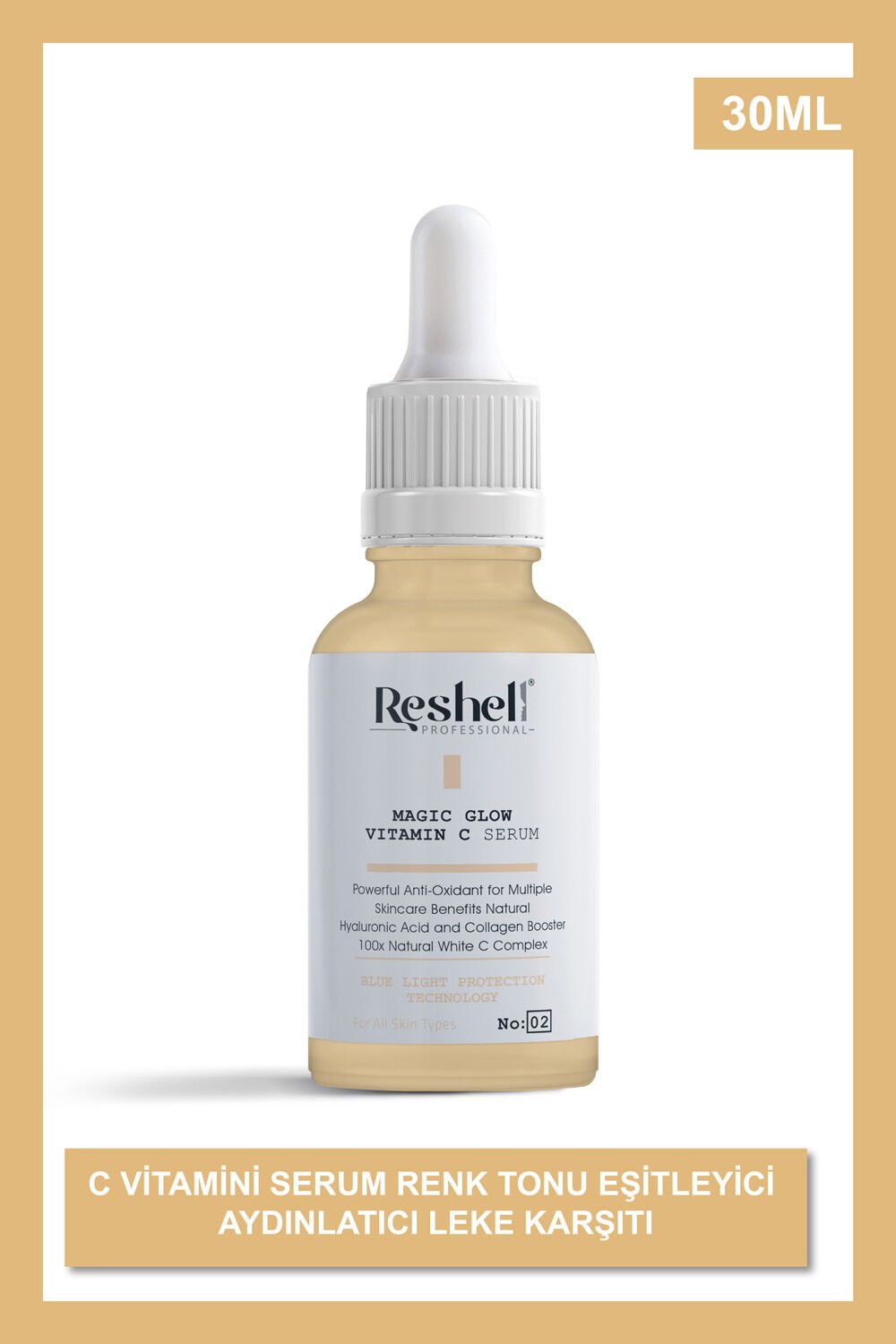 Reshell C Vitamini Serum Renk Tonu Eşitleyici Aydınlatıcı Leke Karşıtı 30 ml
