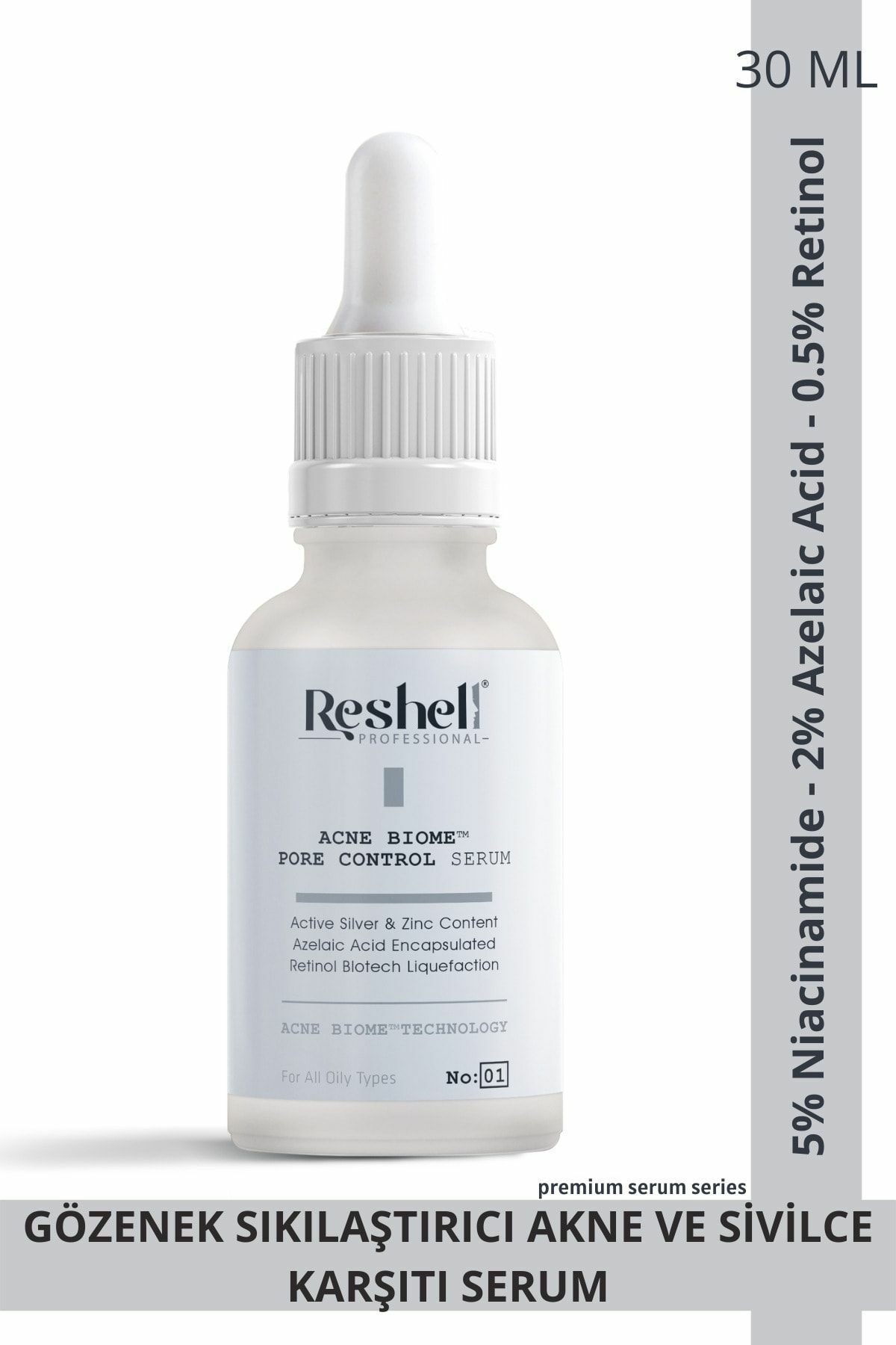 Reshell Gözenek Sıkılaştırıcı Akne ve Sivilce Gidermeye Yardımcı Cilt Serumu 30 ml