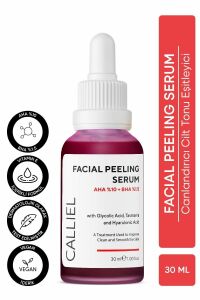 Calliel Aha & Bha Cilt Tonu Eşitleyici Canlandırıcı Kırmızı Yüz Peeling Serum 30 ml