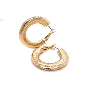 Chn-1017-4 Vintage Halka Küpe Gold