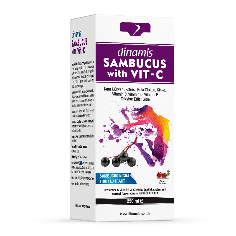 Dinamis Sambucus With Vitamin C Yetiskin 250 Ml Surup 