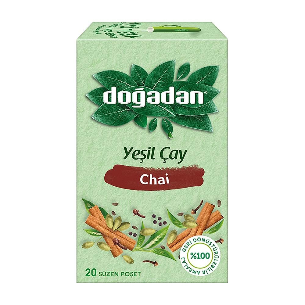 Doğadan Chai Yeşil Süzen Poşet Çay 1,75 gr 20'li