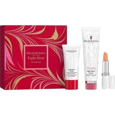 Elizabeth Arden Eight Hour Yüz Kremi 50 ml + Lip Stick SPF15 3,7 gr + El Kremi 30 ml - 3'lü Set