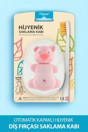 Flipper Diş Fırçası Kabı - Domuz